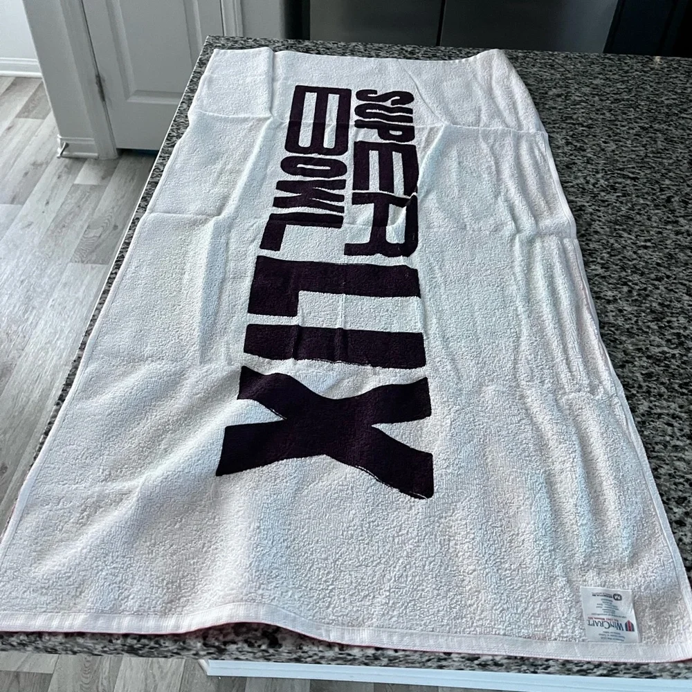 Red Super Bowl towel